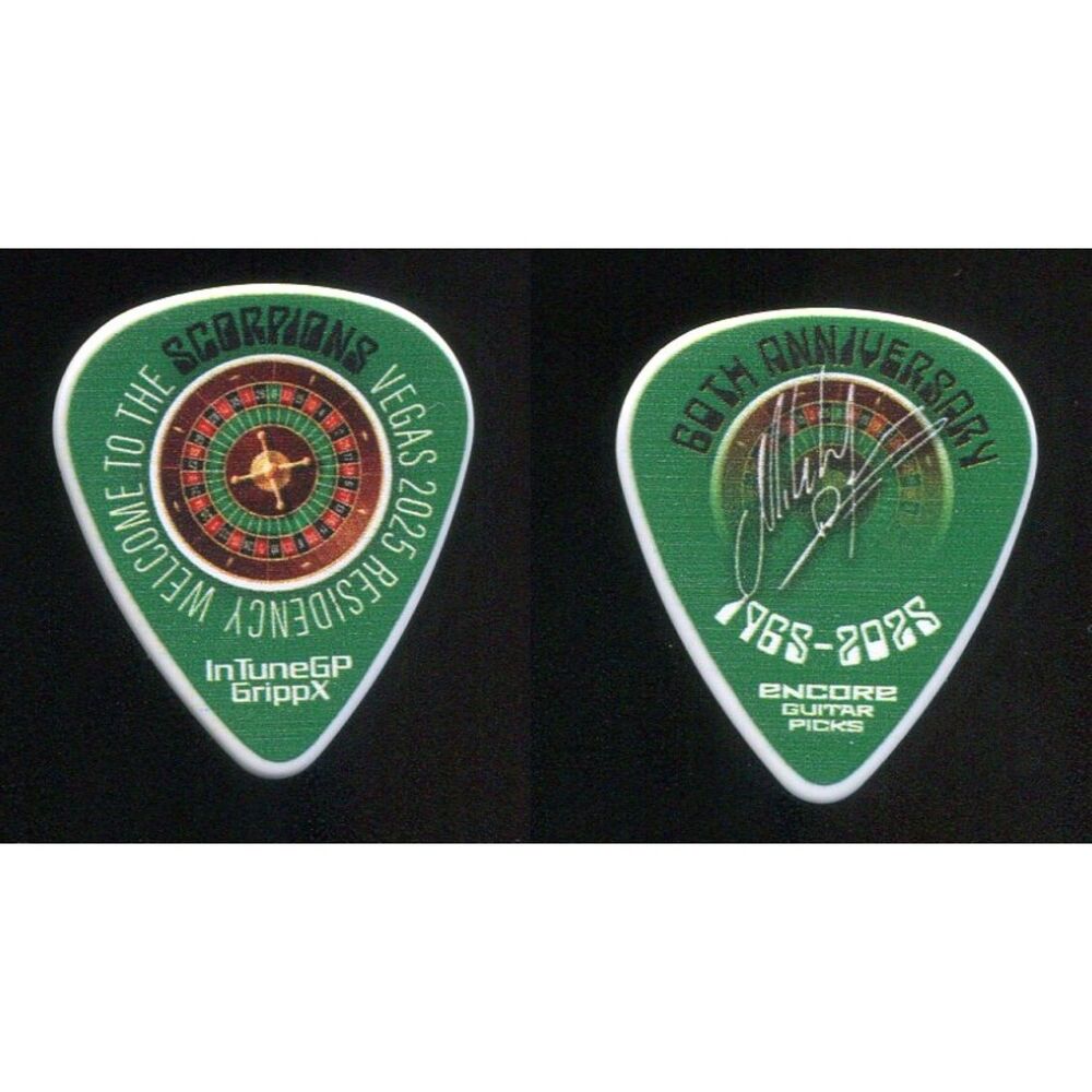 2025 Scorpions Mikkey Dee Concert Signature Guitar Pick Las Vegas NV